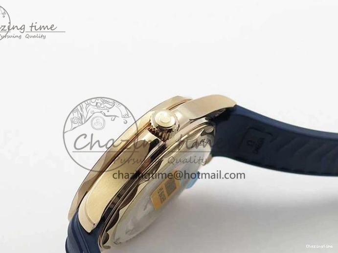 0322 2018 Seamaster Diver 300M RG Blue Ceramic VSF 1:1 Best Edition Blue Dial on Blue Rubber Strap A WeatherProof 7914